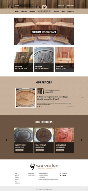 Web Design by pb for Wolverine Custom Woodcraft | Design: #11982132