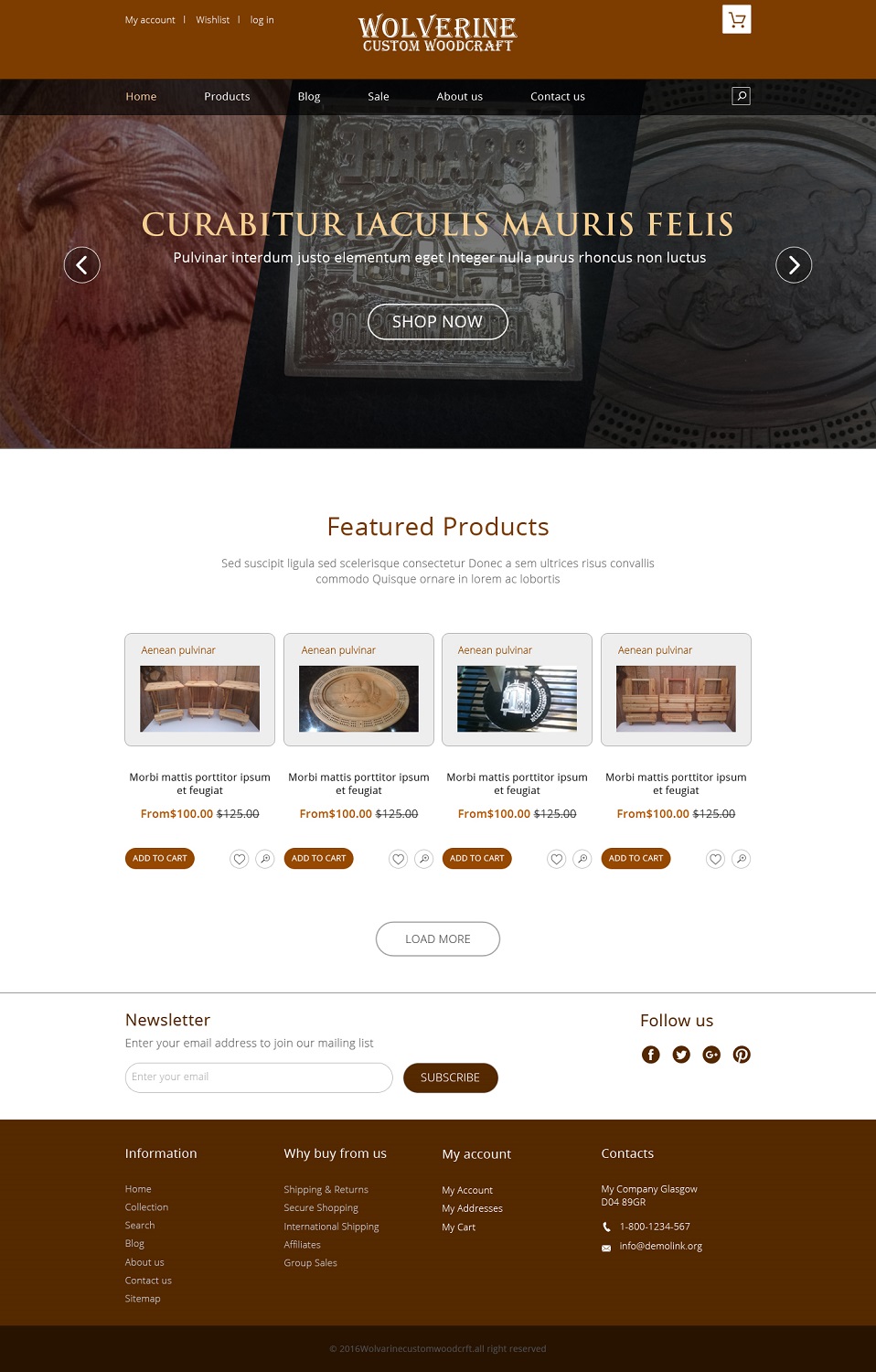 Web Design by Pram Shaw for Wolverine Custom Woodcraft | Design #11979451