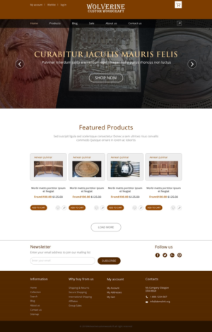 Diseño Web por SG-Futuretech para Wolverine Custom Woodcraft | Diseño #11979451