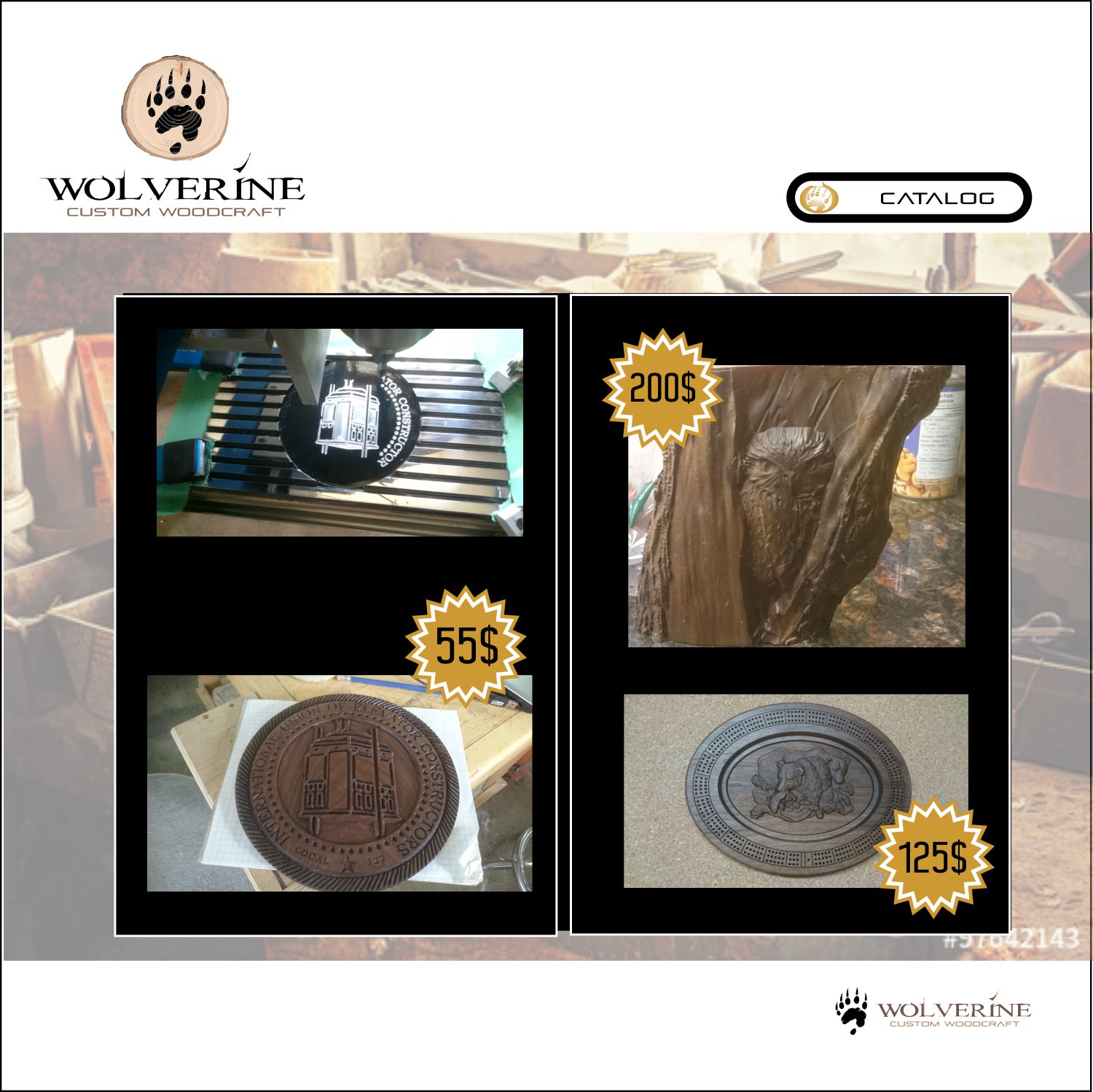 Web Design par keynesis pour Wolverine Custom Woodcraft | Design #12005498