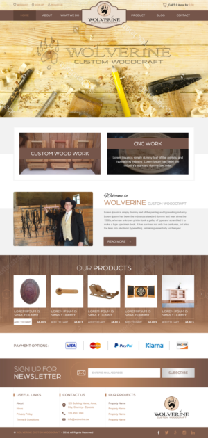 Web Design by rightway for Wolverine Custom Woodcraft | Design: #11979915