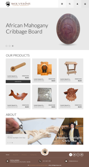 Web Design by rightway for Wolverine Custom Woodcraft | Design: #11979928