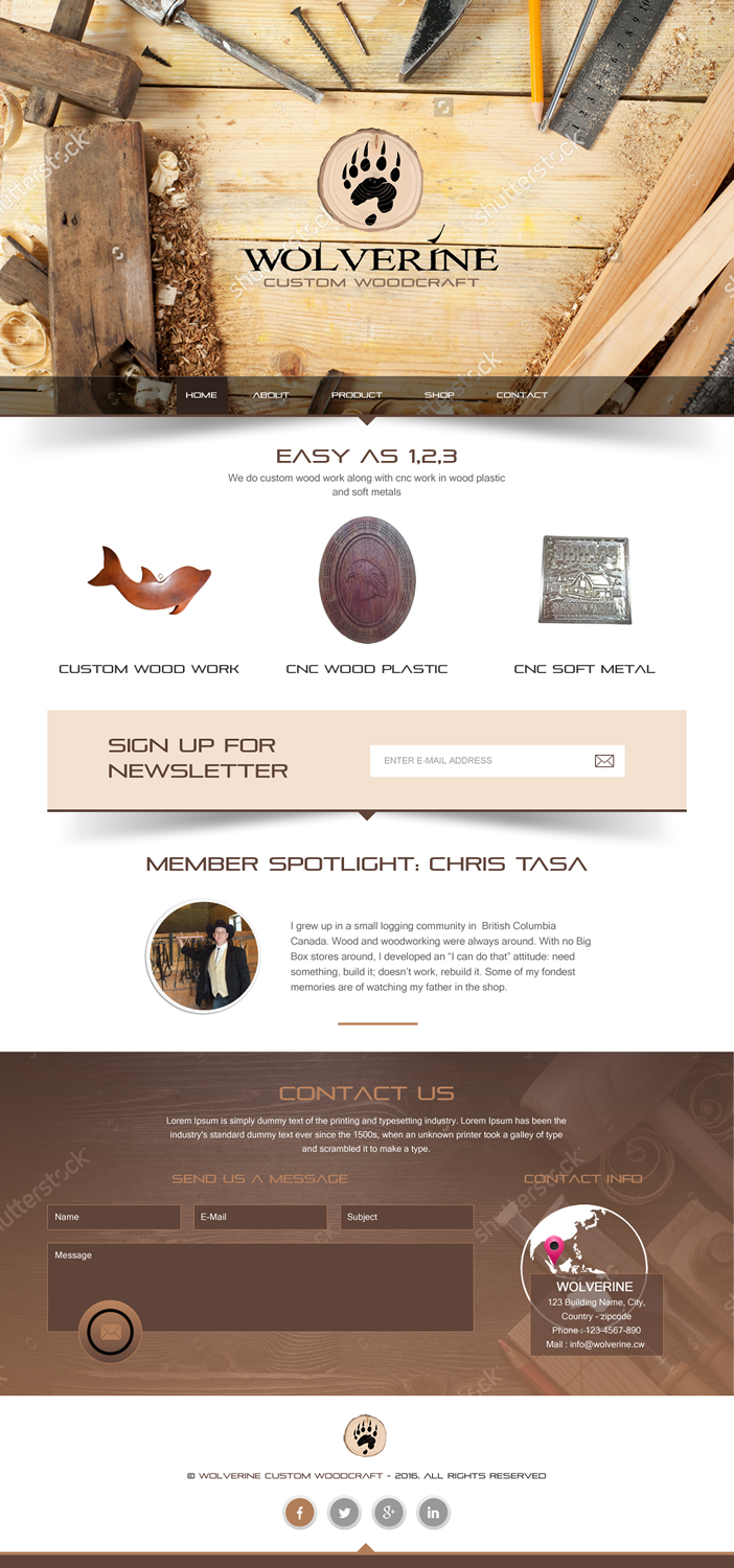 Web Design by rightway for Wolverine Custom Woodcraft | Design #11979930