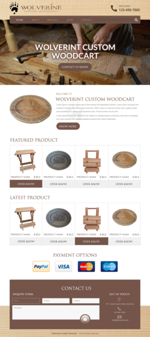 Web Design by rightway for Wolverine Custom Woodcraft | Design: #11979947