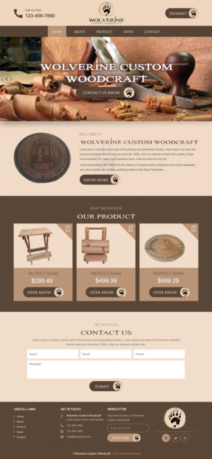 Web Design by rightway for Wolverine Custom Woodcraft | Design: #12020060
