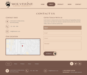 Web Design by rightway for Wolverine Custom Woodcraft | Design: #12131043
