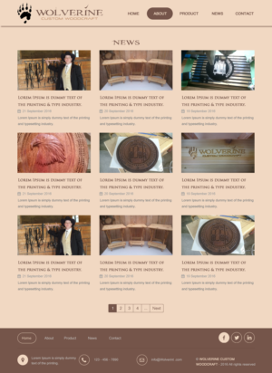 Web Design by rightway for Wolverine Custom Woodcraft | Design: #12131046
