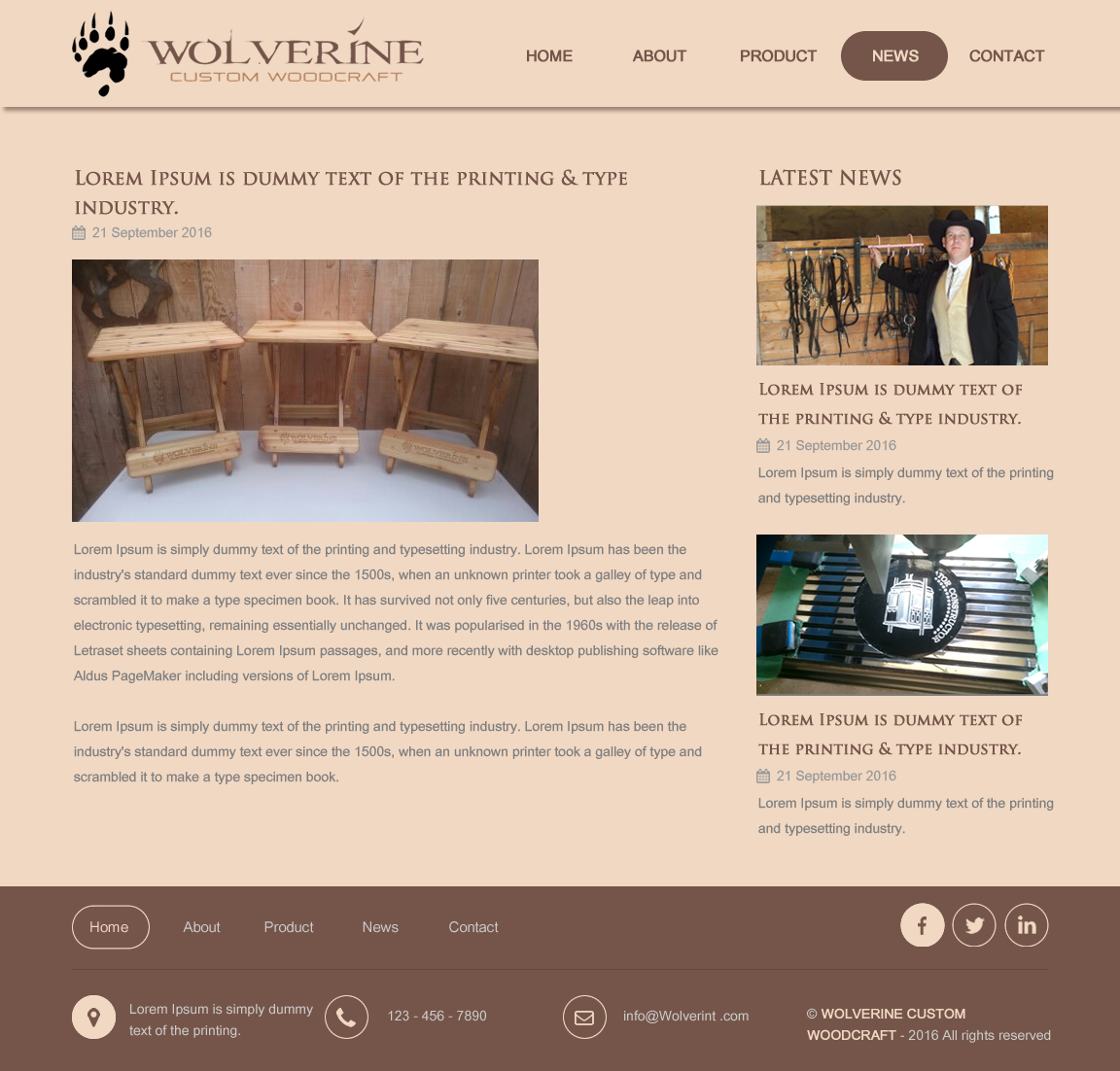 Web Design by rightway for Wolverine Custom Woodcraft | Design #12131057