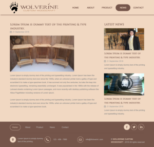 Web Design by rightway for Wolverine Custom Woodcraft | Design: #12131057