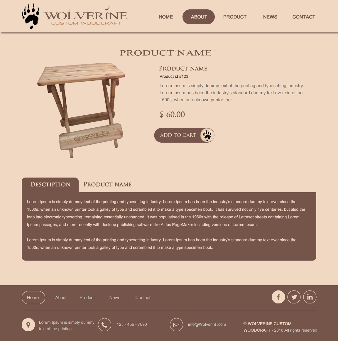 Web Design by rightway for Wolverine Custom Woodcraft | Design #12131061