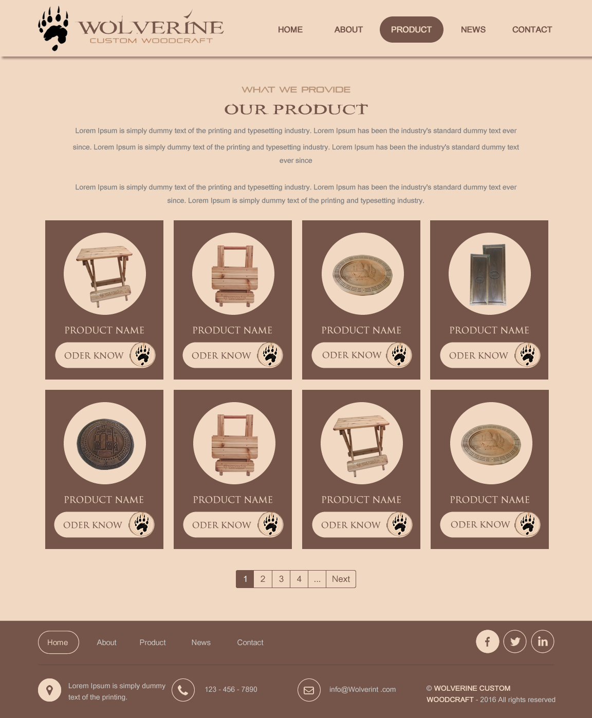Web Design by rightway for Wolverine Custom Woodcraft | Design #12131066