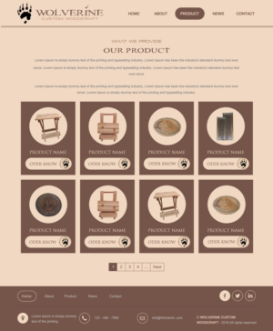 Web Design by rightway for Wolverine Custom Woodcraft | Design: #12131066