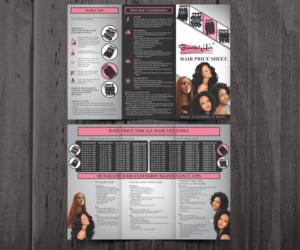 Beautiful Hair price sheet/brochure | Diseño de Brochure por Cut and Glue