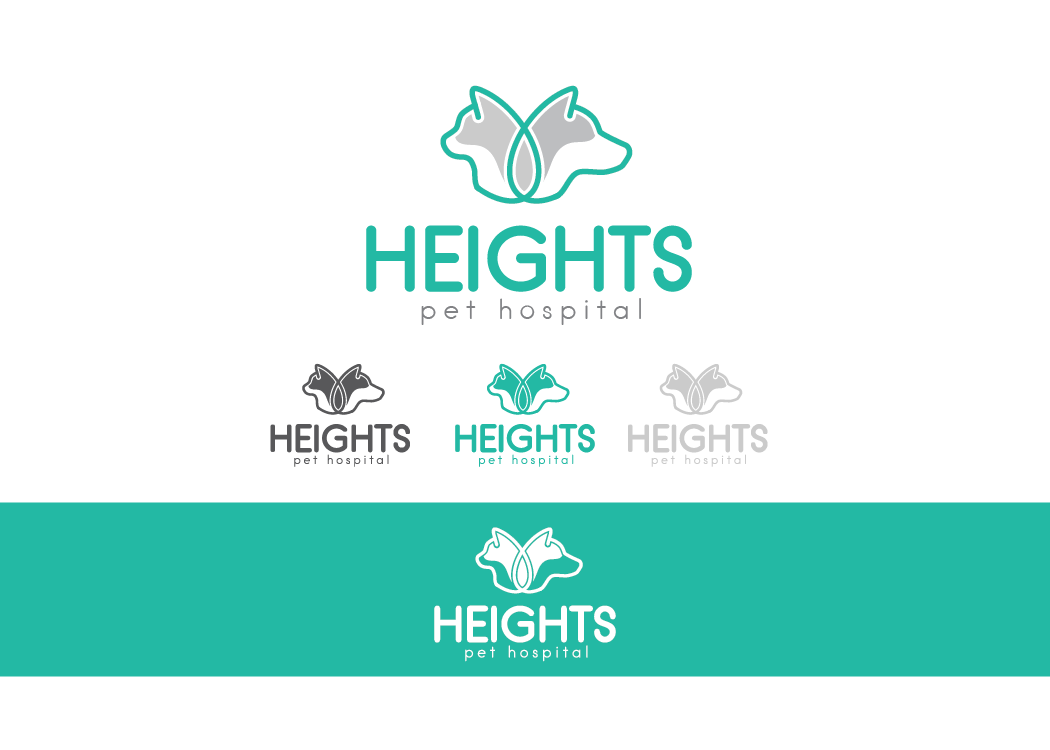 Logo Design by Mandy Illustrator for Heights Pet Hospital | Design #12021906