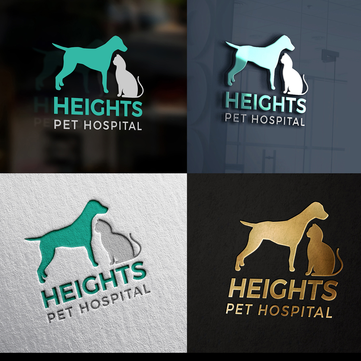 Diseño de Logo por Ras Design para Heights Pet Hospital | Diseño #12107528