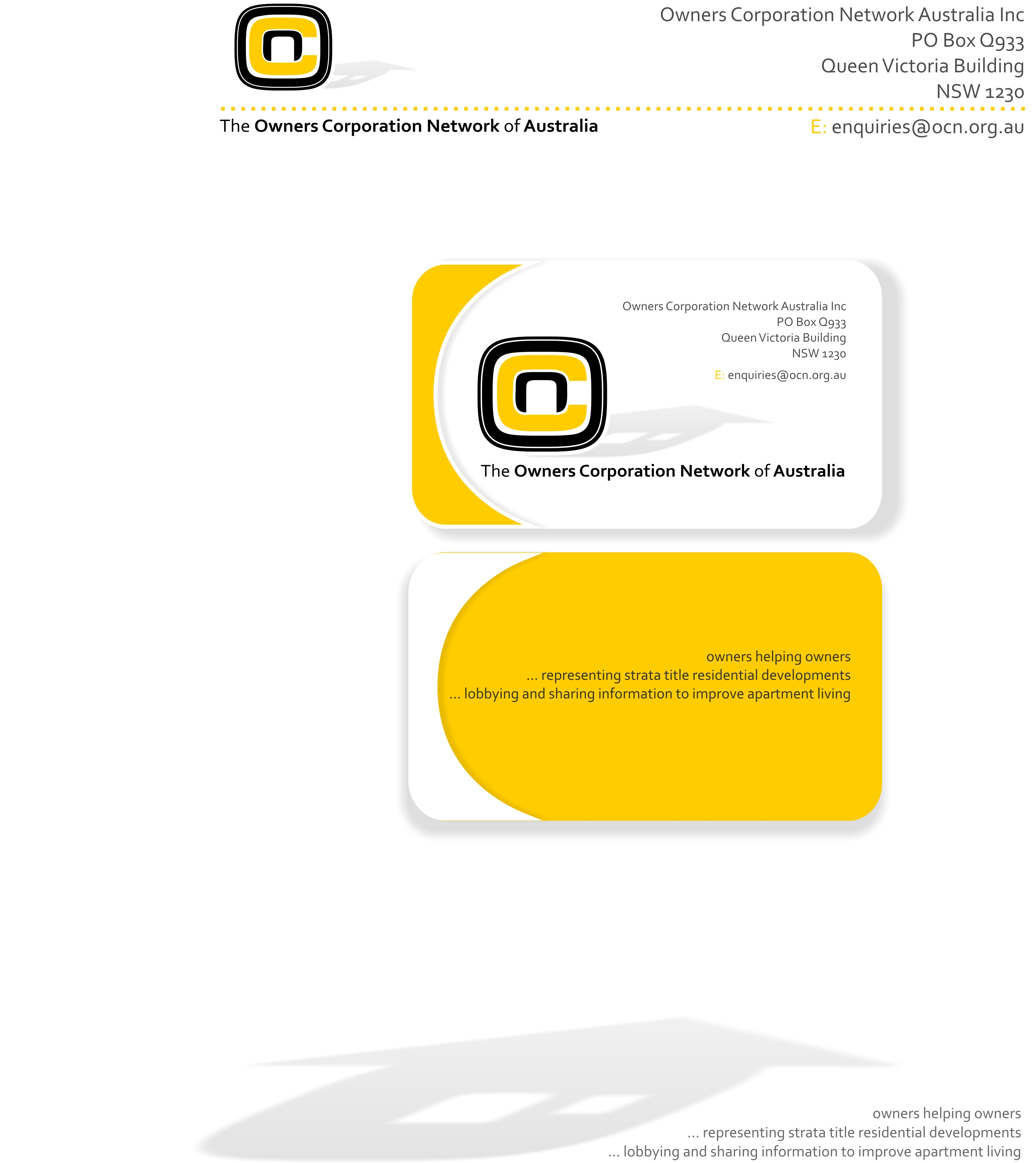 Schreibwaren-Design von LUSH GRAPHIX für Owners Corporation Network of Australia Inc | Design #28241