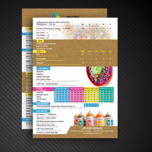 Menu Design by uk for Solo Tacos Tijuana Style | Design: #12000499