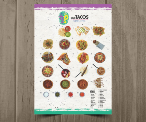 Menu Design by Cut and Glue for Solo Tacos Tijuana Style | Design: #12071385