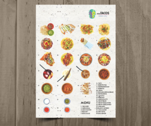 Menu Design for a hip Taco Bar | Menü-Design von Cut and Glue
