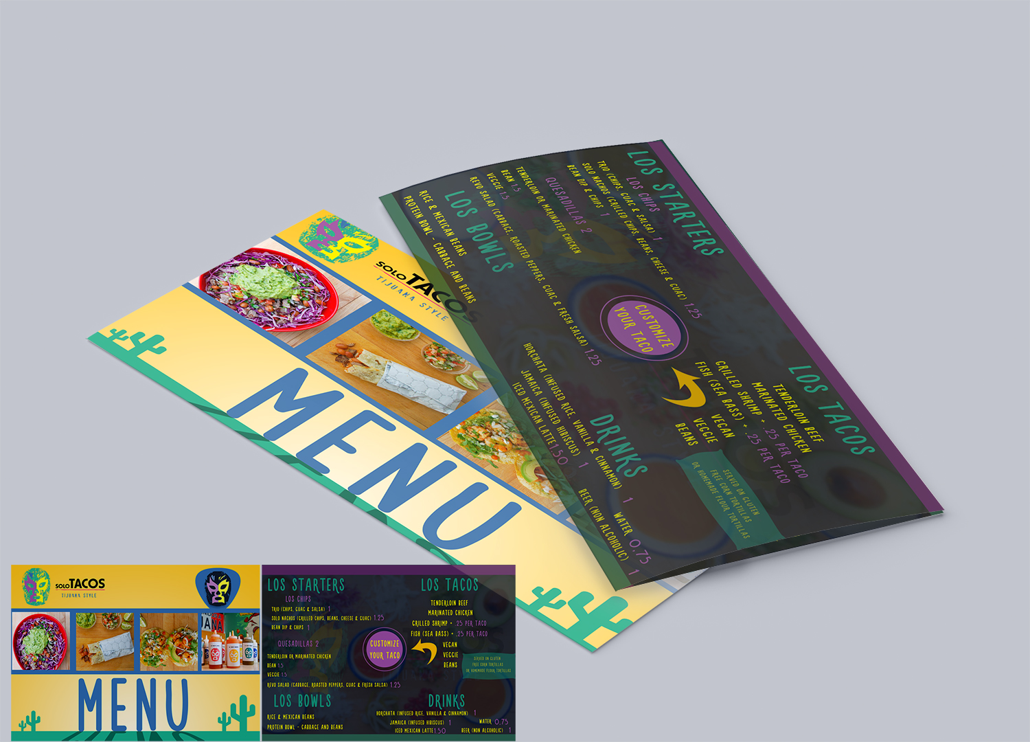 Menu Design by Drexen for Solo Tacos Tijuana Style | Design #12066167