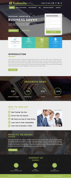 Online trading school - Website design | Diseño Web por bdesigner9
