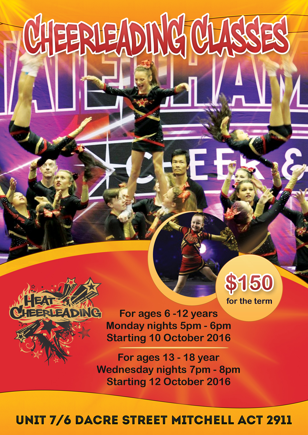 Flyer-Design von leuchi für Heat Cheerleading | Design #12000344