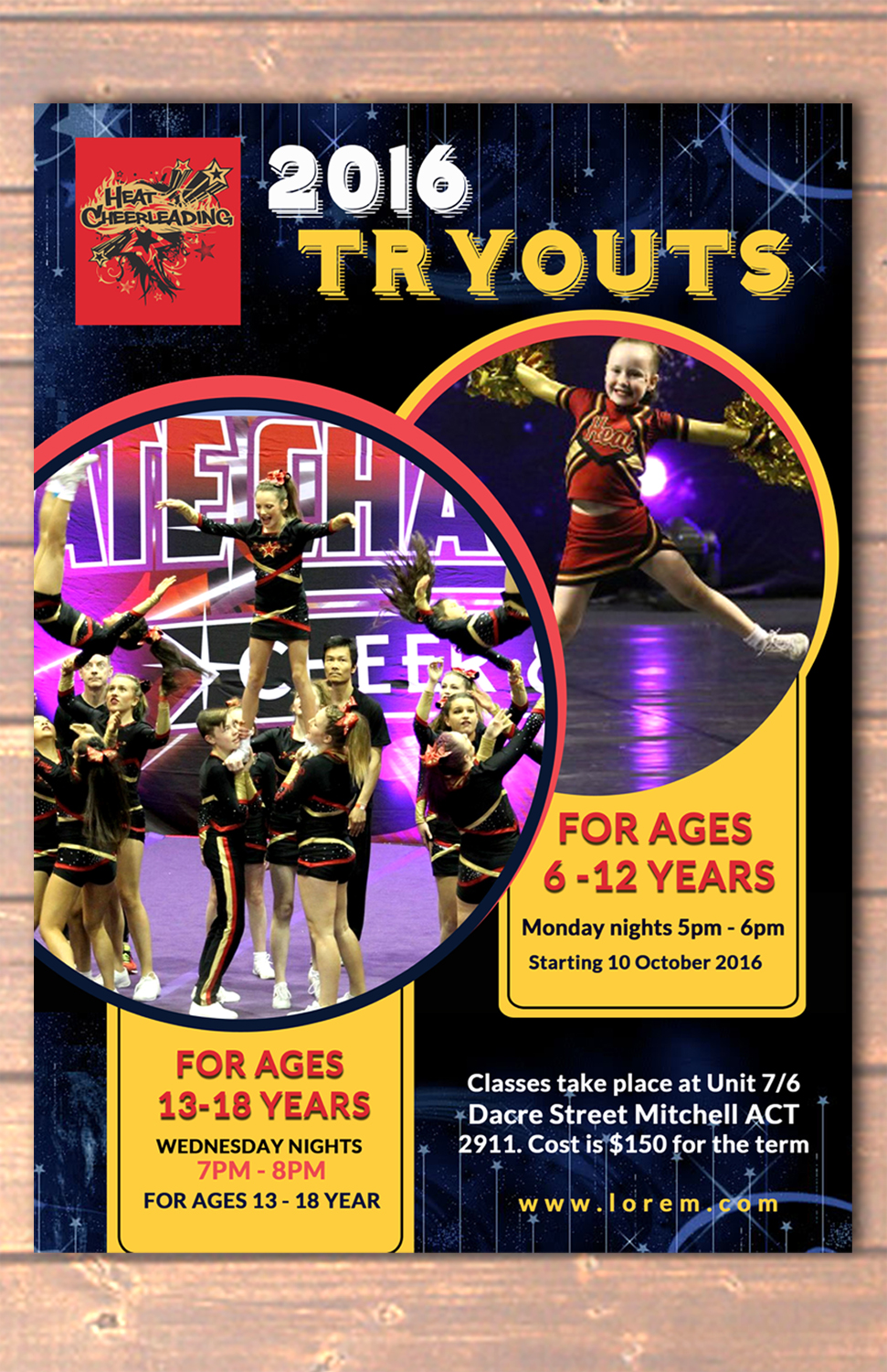 Design de Flyer par debdesign pour Heat Cheerleading | Design #12033262