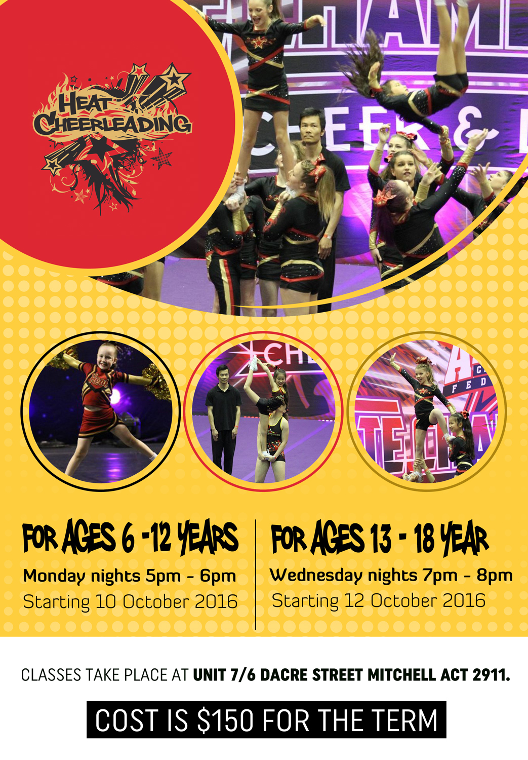 Flyer Design by Gfx.26™ for Heat Cheerleading | Design #12014673
