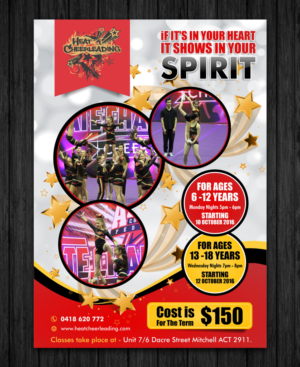 Flyer Design by ecorokerz for Heat Cheerleading | Design #11990556