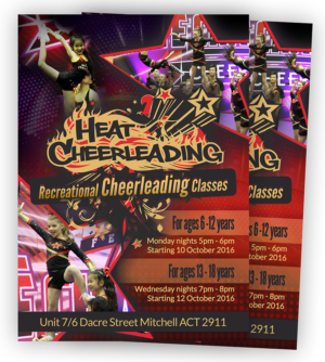 Flyer Design by creationz2011 for Heat Cheerleading | Design: #12036287