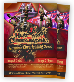 Flyer Design by creationz2011 for Heat Cheerleading | Design: #12036290