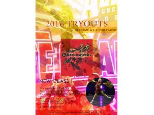 Flyer Design by designerftf for Heat Cheerleading | Design: #12029322
