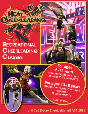 Flyer Design by Pamela Popplewell for Heat Cheerleading | Design #11996363