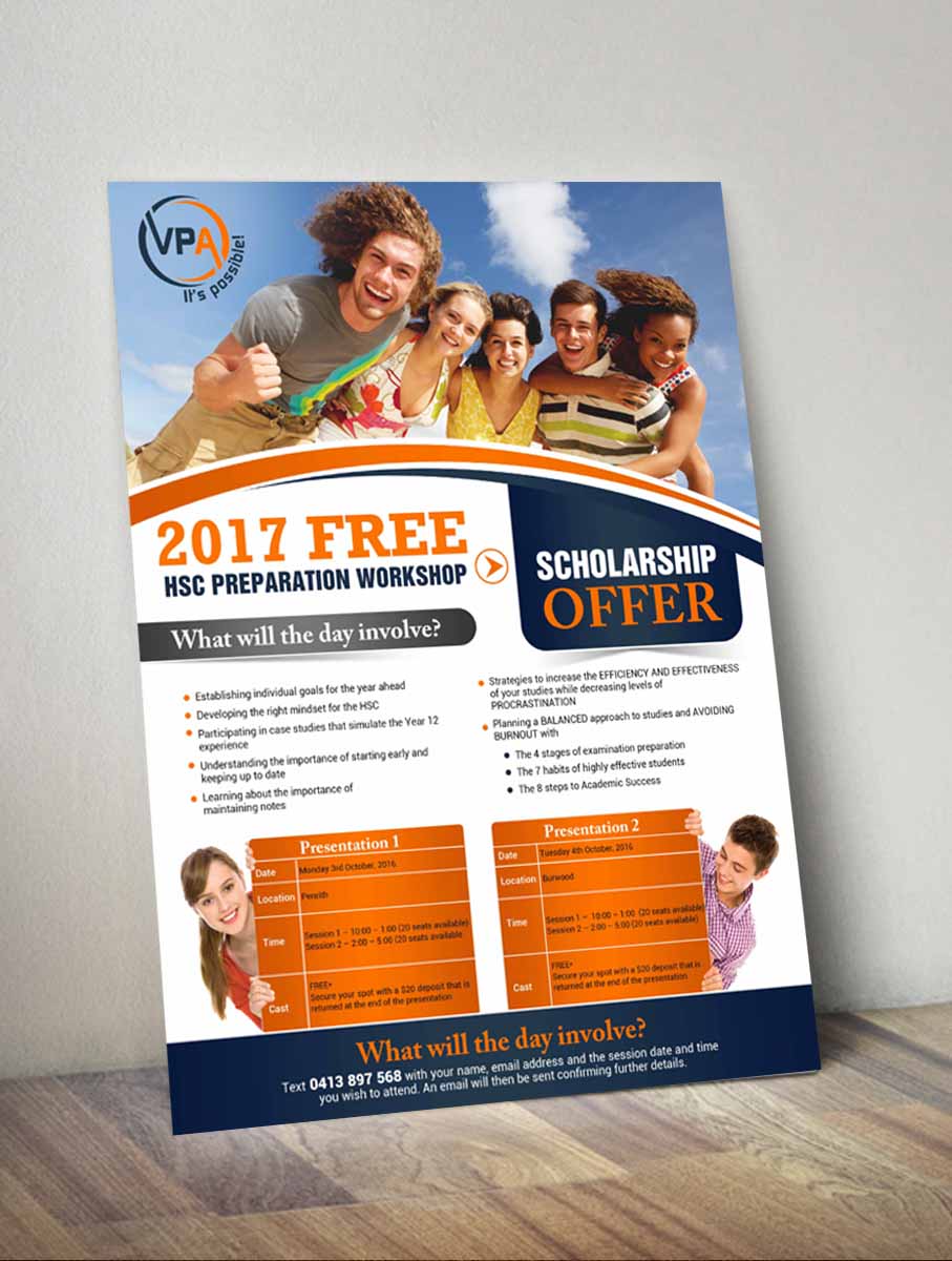 bold playful flyer design for scott rolfe by creative bugs design free flyer for scholarship programs