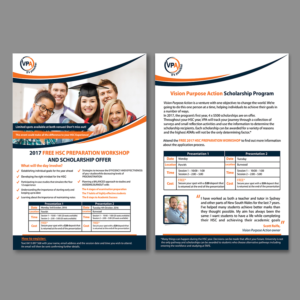 VPA Flyer - Workshop and Scholarship Program | Flyer Design by ecorokerz