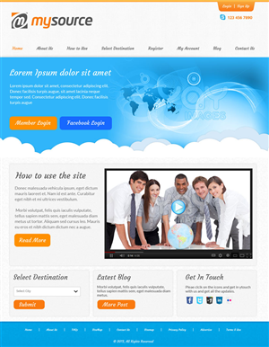 Online travel site needs edgy website design | Web Design par Expert Designer