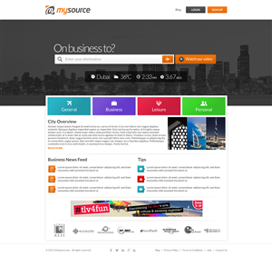 Online travel site needs edgy website design | Web Design par TechWise