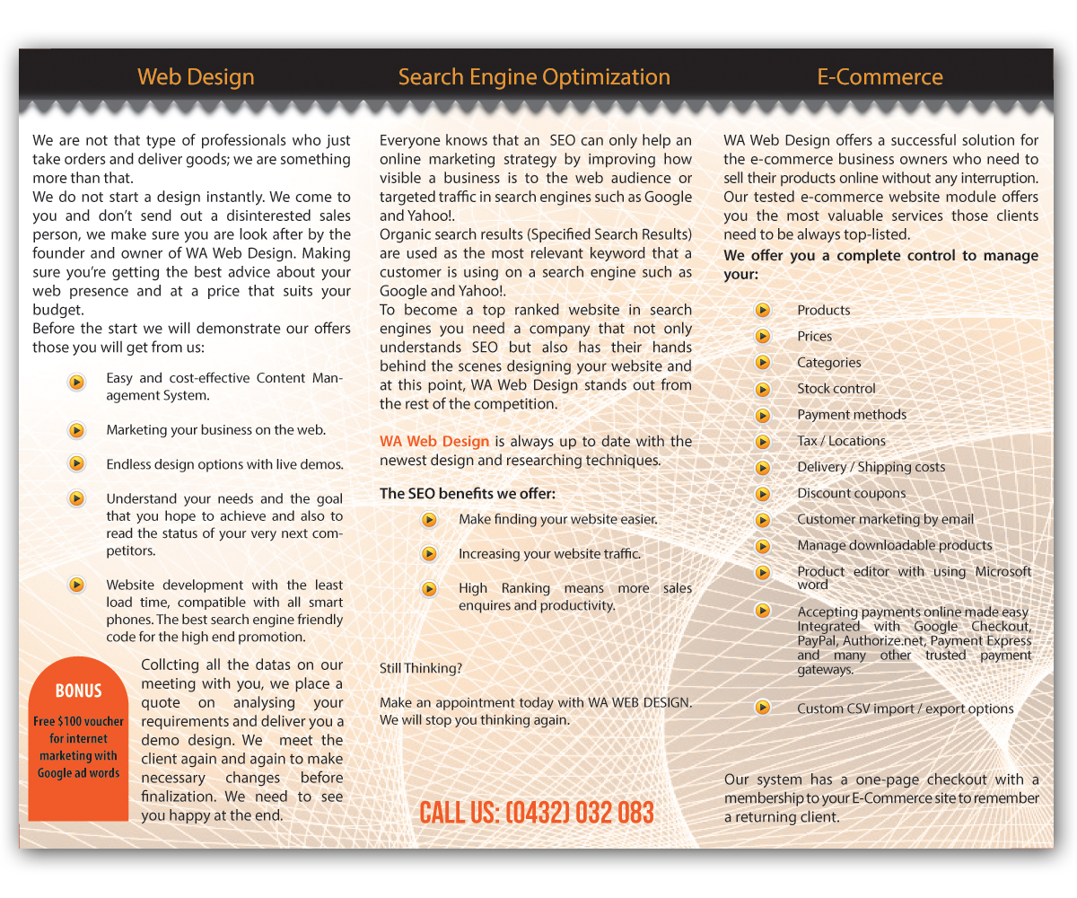Design de Brochure par Andrew1965 pour The WA Computer DR | Design #2381311