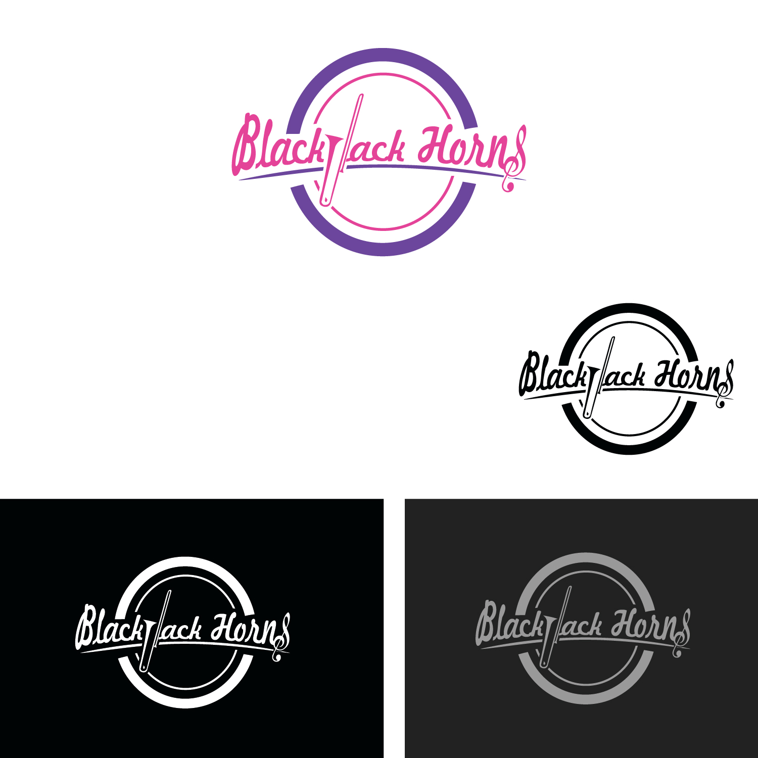 Logo Design by emptyboxgraphics for Blackjack Horns | Design #12148698