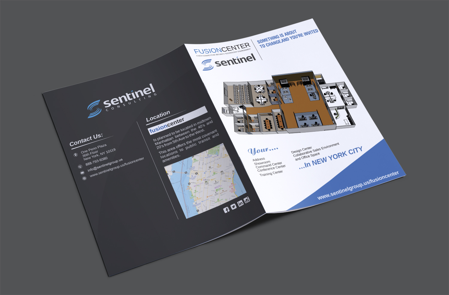 Diseño de Flyer por ecorokerz para Sentinel Consulting, LLC | Diseño #12000571