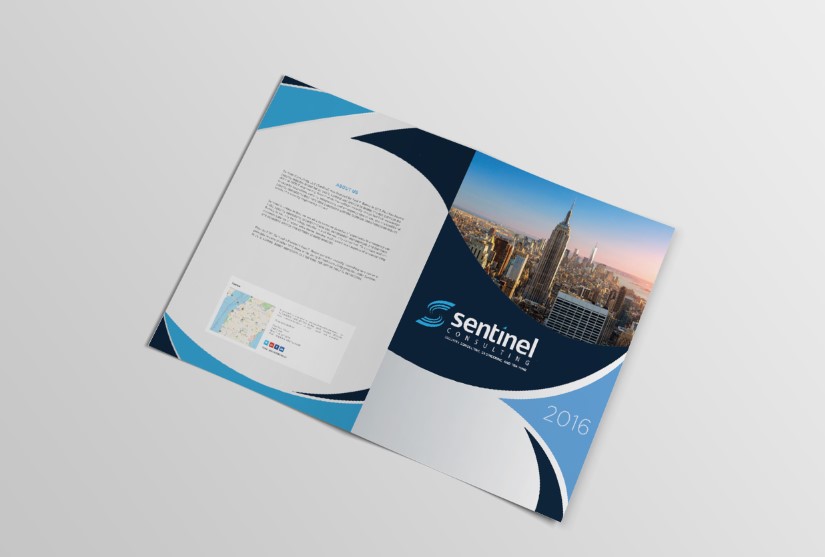 Diseño de Flyer por Sarah Mathews para Sentinel Consulting, LLC | Diseño #12002311