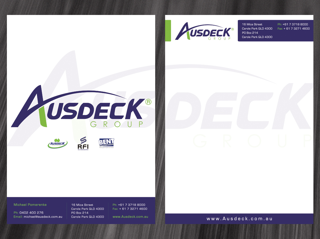 Diseño de Papelería por diRtY.EMM para Ausdeck Group | Diseño #525662