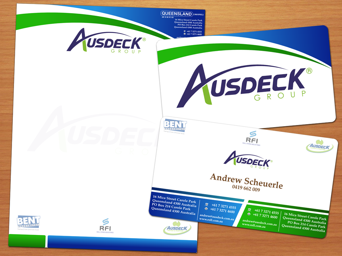 Stationery Design by synecticstech for Ausdeck Group | Design #531548