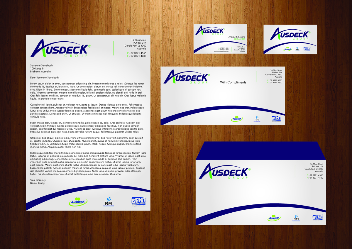 Stationery Design by DM for Ausdeck Group | Design: #533959