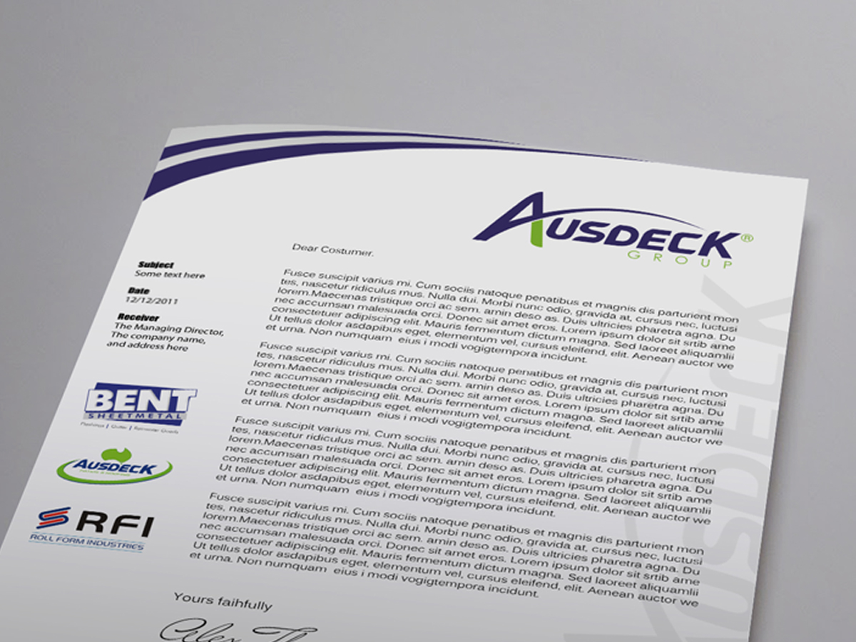 Stationery Design by Marvel Medias for Ausdeck Group | Design #531326