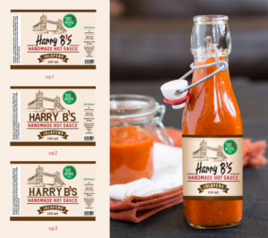 Harry B's             handmade hot sauce | Etikett-Design von ravi_k5