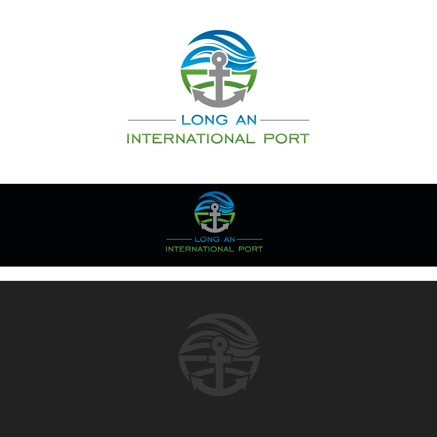 Logo Design by emptyboxgraphics for Long An International Port Operation & Management JSC | Design #12022034