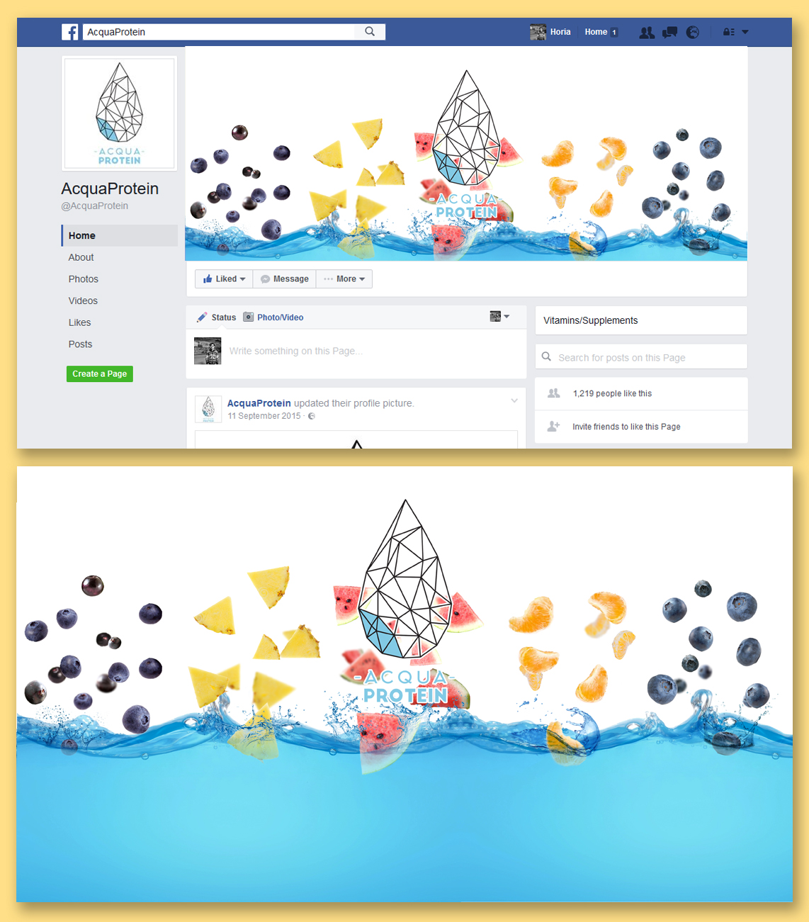 Photoshop Design by horia.ene for AcquaProtein | Design #12004791