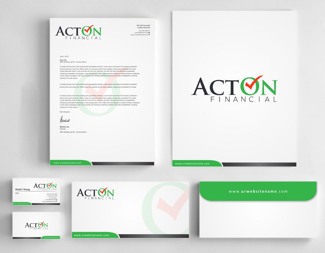Design de Papeterie par AwsomeD pour ActOn Financial | Design #12031931
