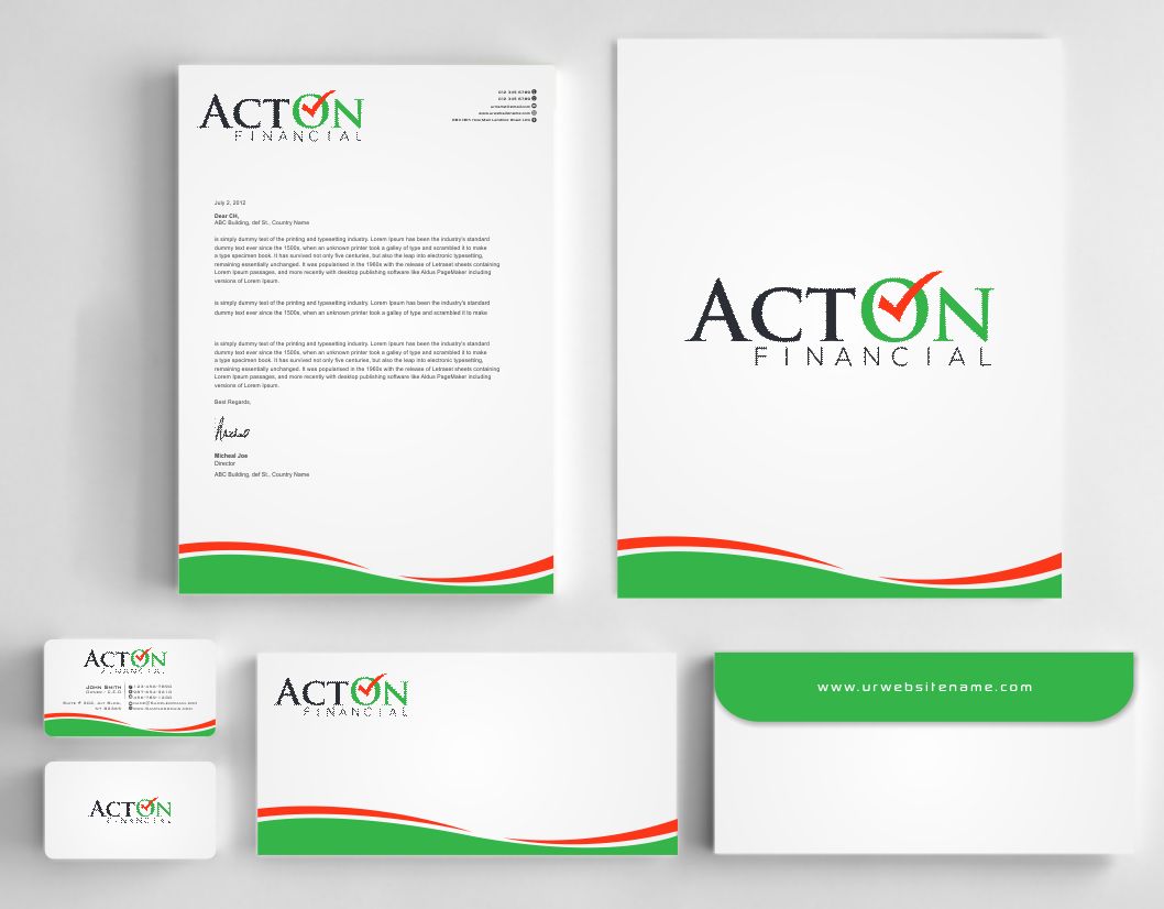 Stationery Design by AwsomeD for ActOn Financial | Design #12042978